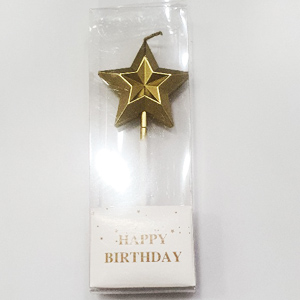 Diamond Star Metallic Gold Candle